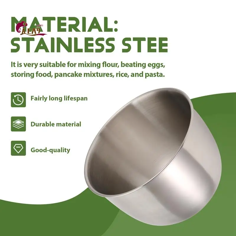 AEA9-Kitchen Stainless Steel 304 Mixing Bowl Deep Design Cooking Baking Cake Bread Salad Kitchen Mixer Bowl
AEA9-Kitchen Stainless Steel 304 Mixing Bowl Deep Design Cooking Baking Cake Bread Salad Kitchen Mixer Bowl