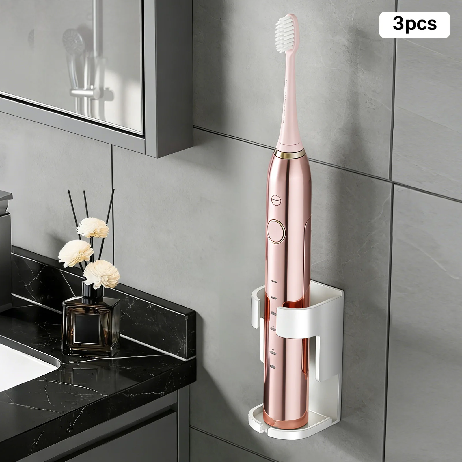 3pcs White Metal 13×9×8cm Electric Toothbrush Rack Non-perforated Nano-glue Wall-mounted Charging Base Storage Rack
3pcs White Metal 13×9×8cm Electric Toothbrush Rack Non-perforated Nano-glue Wall-mounted Charging Base Storage Rack