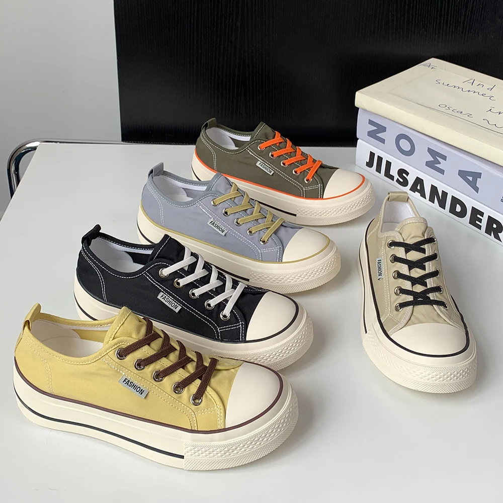 Canvas shoes women's 2026 summer new style lace up thick soled flat heeled board shoes versatile casual shoes
Canvas shoes women's 2026 summer new style lace up thick soled flat heeled board shoes versatile casual shoes
