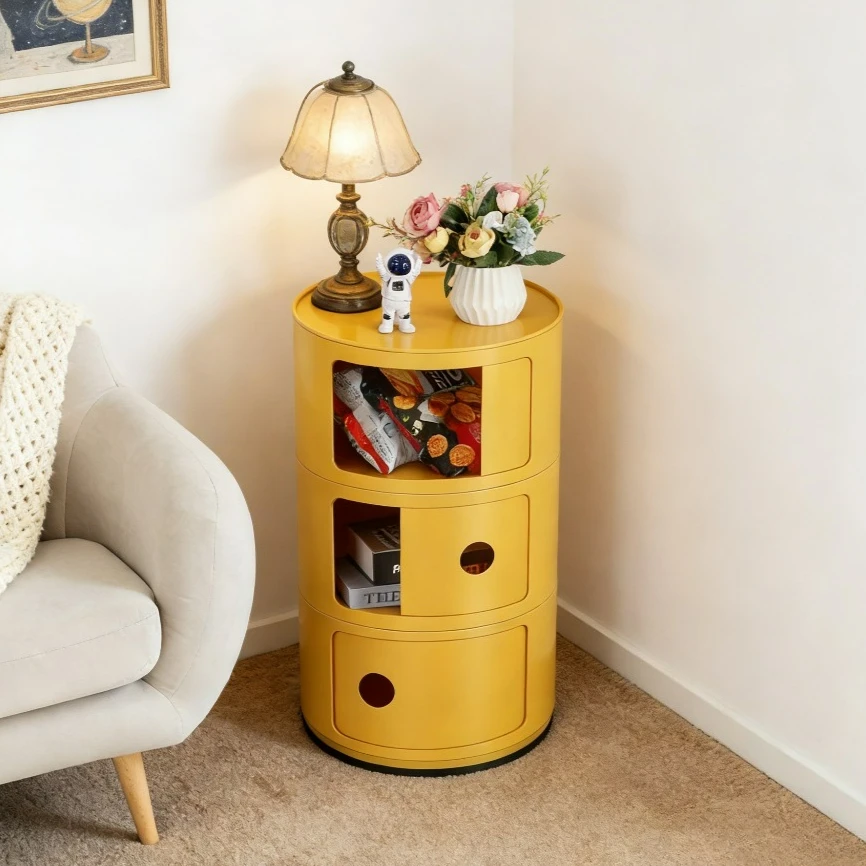 3-Tier Round Bedside Table Snack Cabinet Living Room Nightstand Display Cabinet Small Stylish Storage Cabinet Bedroom
3-Tier Round Bedside Table Snack Cabinet Living Room Nightstand Display Cabinet Small Stylish Storage Cabinet Bedroom