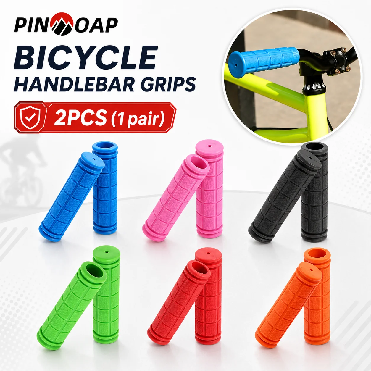 PINMOAP 2PCS Bicycle Rubber Handle Cover Anti Slip Rubber Grip Protective Cover Suitable For Mountain Road Bicycle Riding
PINMOAP 2PCS Bicycle Rubber Handle Cover Anti Slip Rubber Grip Protective Cover Suitable For Mountain Road Bicycle Riding