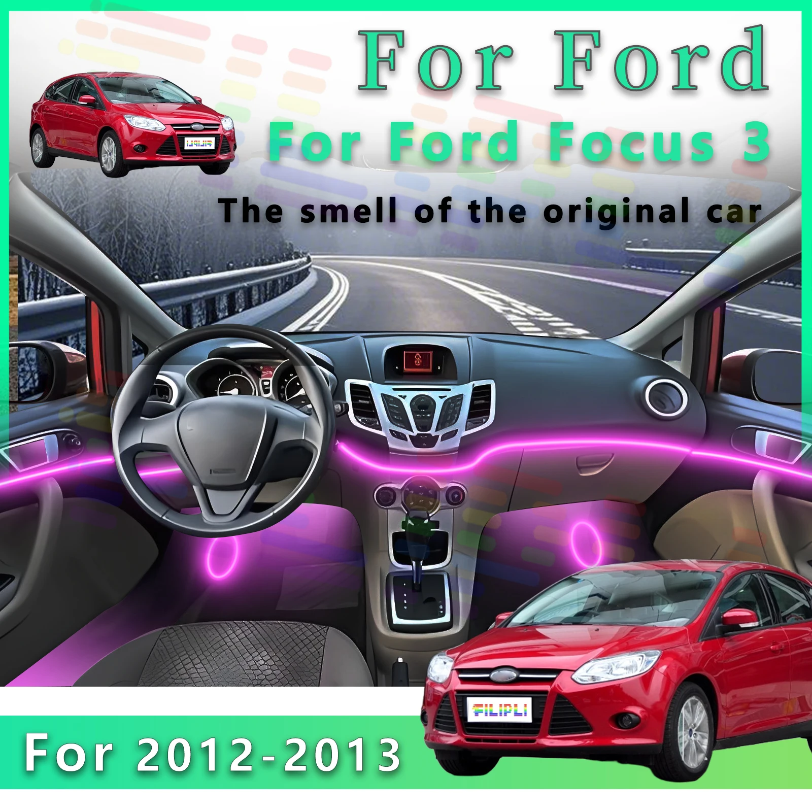 Для Ford Focus третьего поколения прочная светодиодная внутренняя декоративная атмосферная лампа 64 цвета RGB акриловая лента с управлением через приложение St
Для Ford Focus третьего поколения прочная светодиодная внутренняя декоративная атмосферная лампа 64 цвета RGB акриловая лента с управлением через приложение St