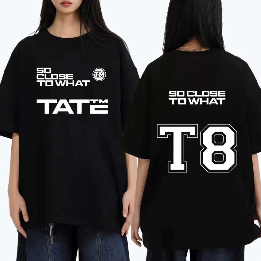 New in Tate McRae So Close To What T8 100% Cotton short sleeve t-shirts Men Women Oversized t-shirt Street Hip Hop Summer Unisex
New in Tate McRae So Close To What T8 100% Cotton short sleeve t-shirts Men Women Oversized t-shirt Street Hip Hop Summer Unisex