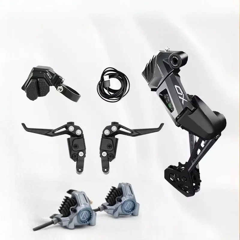 WheelTop OX 1.0/2.0 Flat Handle Gravel Bike Mountain Bike Wireless Electronic Transmission MTB Double piston, four piston clamp
WheelTop OX 1.0/2.0 Flat Handle Gravel Bike Mountain Bike Wireless Electronic Transmission MTB Double piston, four piston clamp