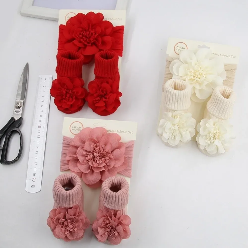 3Pcs/Set New Lace Flower Headband Socks Set Elastic Anti Slip Hair Bands Cotton Socks Infant Photogrphy Props
3Pcs/Set New Lace Flower Headband Socks Set Elastic Anti Slip Hair Bands Cotton Socks Infant Photogrphy Props