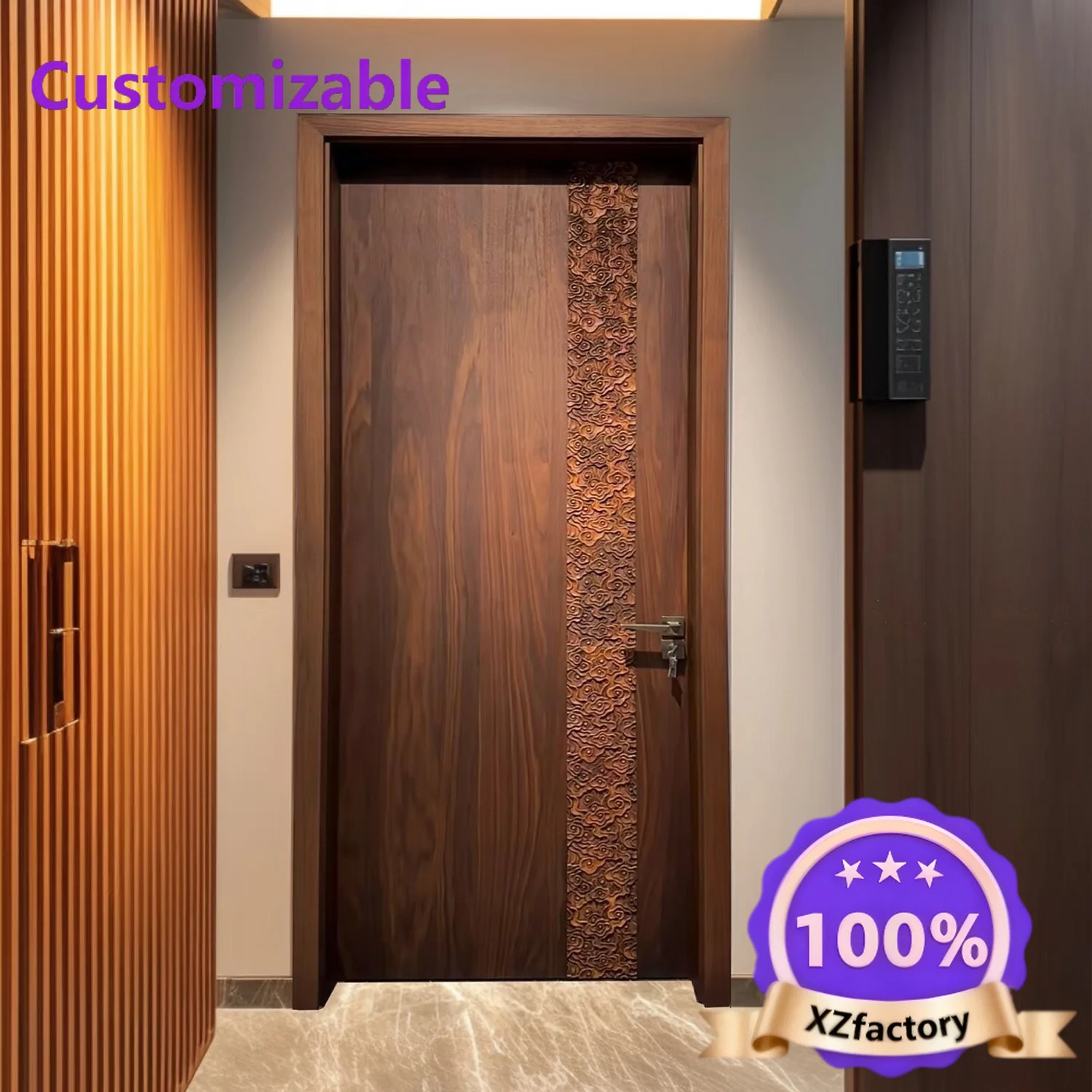 Factory Direct 2026 Top RatedNorth American black walnut solid wood door, pure original wood door, bedroom indoor room door
Factory Direct 2026 Top RatedNorth American black walnut solid wood door, pure original wood door, bedroom indoor room door