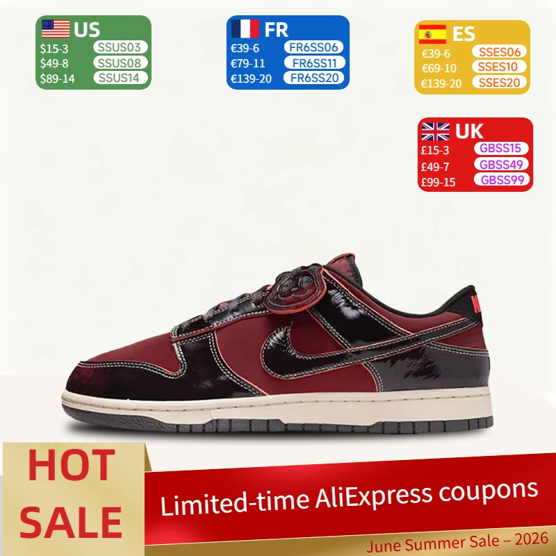 Nike Dunk Low Trendy Dark Style Comfortable, Versatile, Slip-Resistant, Durable Low-Top Sneakers Unisex Style Red HQ1965-600
Nike Dunk Low Trendy Dark Style Comfortable, Versatile, Slip-Resistant, Durable Low-Top Sneakers Unisex Style Red HQ1965-600