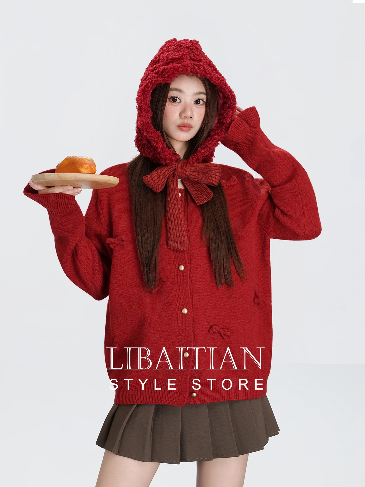 Red 3D Knot Knitted Sweater Coat Women's Loose Aosphere Spring New Sle Casual Long Sve round Ne Open Cardigan
Red 3D Knot Knitted Sweater Coat Women's Loose Aosphere Spring New Sle Casual Long Sve round Ne Open Cardigan