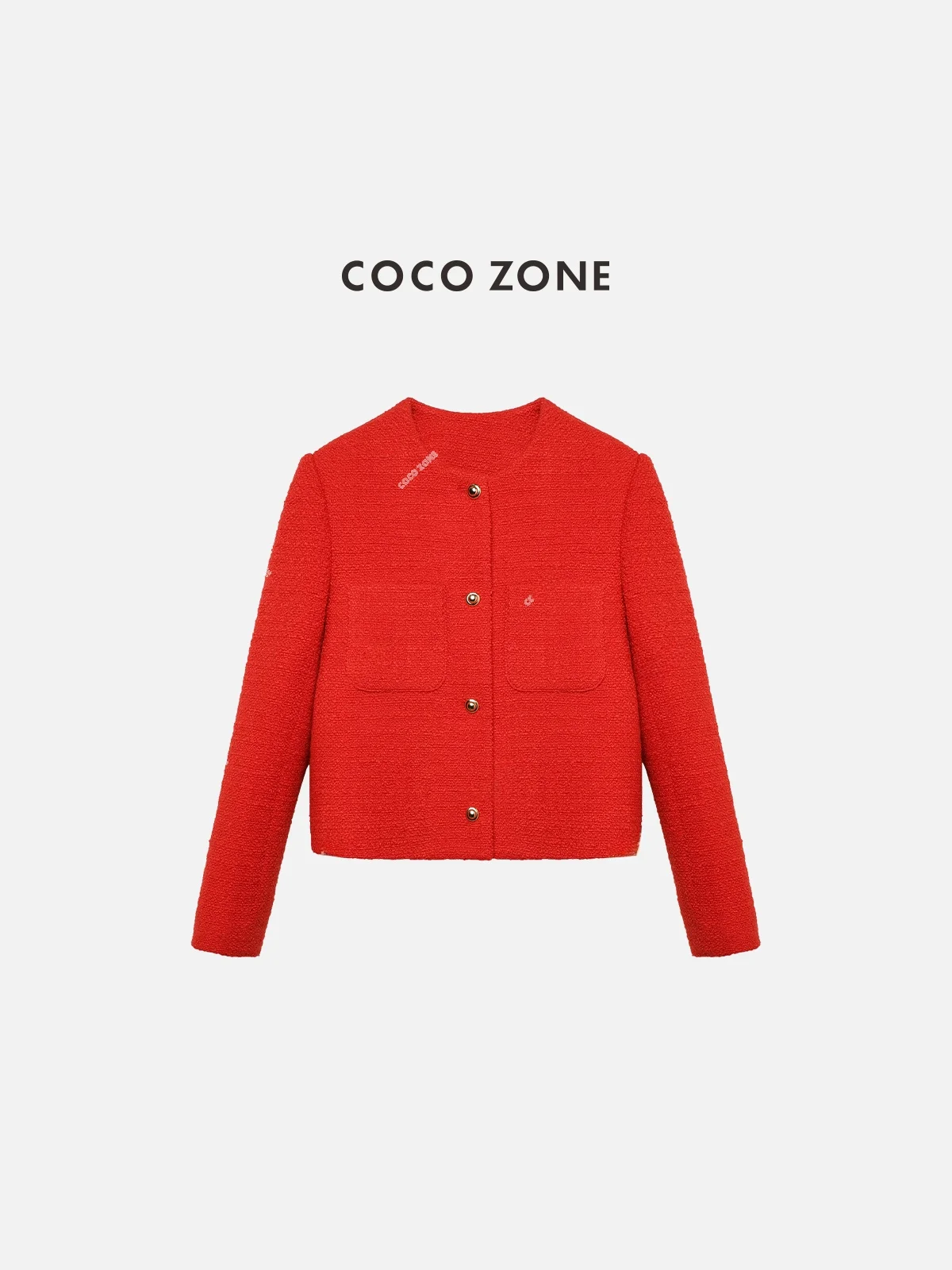 Elegant Red Color Single-Button Women's Jacket ZONE Late Night Outerwear French Style Polyester Wool Blend Short Coat
Elegant Red Color Single-Button Women's Jacket ZONE Late Night Outerwear French Style Polyester Wool Blend Short Coat