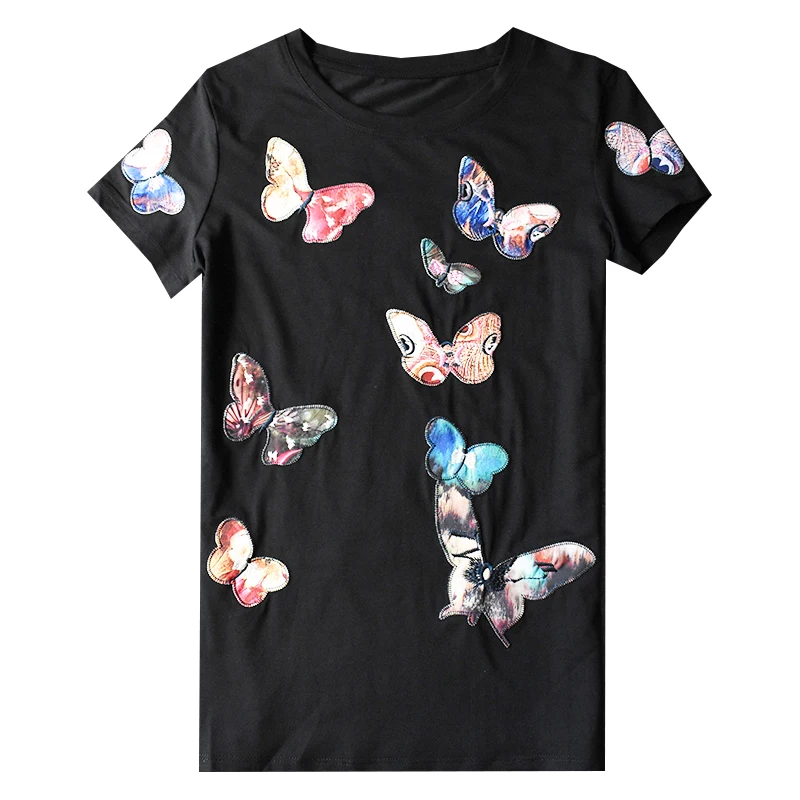 Hot Sale female T-shirt Embroidery butterfly Print Short Sleeve t shirt Fashion Design Women t-shirt Slim t-shirts Woman Tees
Hot Sale female T-shirt Embroidery butterfly Print Short Sleeve t shirt Fashion Design Women t-shirt Slim t-shirts Woman Tees