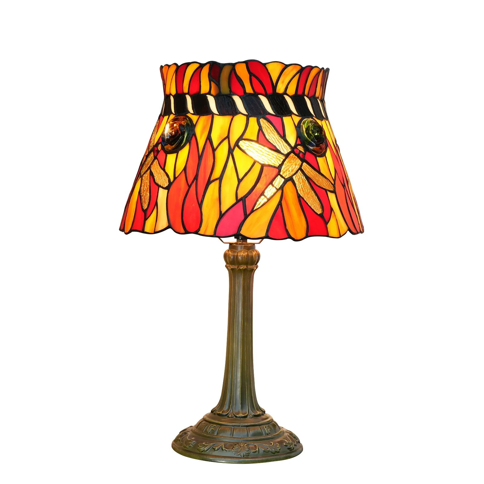 12inch 30cm Tiffany Stained Glass Orange Red Dragonfly Lampshade Living Room Dining Room Bar Desk Light Bedroom Bedside Lamp
12inch 30cm Tiffany Stained Glass Orange Red Dragonfly Lampshade Living Room Dining Room Bar Desk Light Bedroom Bedside Lamp