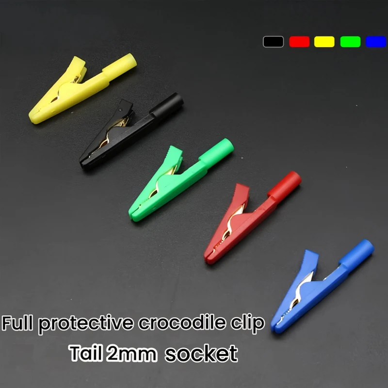 Insulated Alligator Clips with 2mm Socket Connector for Multimeter Electrical Testing
Insulated Alligator Clips with 2mm Socket Connector for Multimeter Electrical Testing