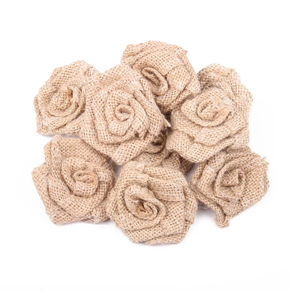 6pcs Rose Flower Artificial Hessian Roses Christmas Jute Rose Flower Decoration Lightweight DIY Project Handcraft
6pcs Rose Flower Artificial Hessian Roses Christmas Jute Rose Flower Decoration Lightweight DIY Project Handcraft
