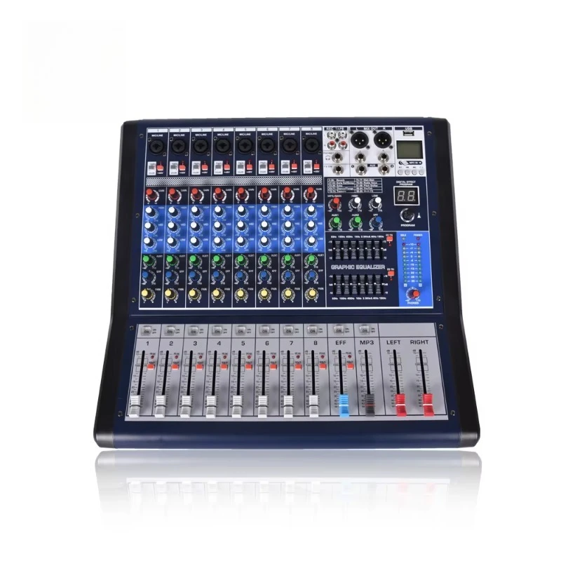 8 Channels Professional Audio 350W Power Mixer
8 Channels Professional Audio 350W Power Mixer