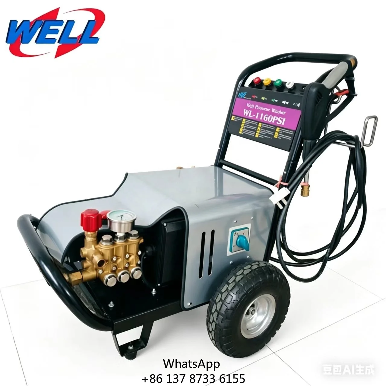 WEITE 1510C 3KW 220V Professional High Pressure Power Washer 15.2LPM 100Bar 1450PSI Cold Water Commercial Car Washing Machine
WEITE 1510C 3KW 220V Professional High Pressure Power Washer 15.2LPM 100Bar 1450PSI Cold Water Commercial Car Washing Machine