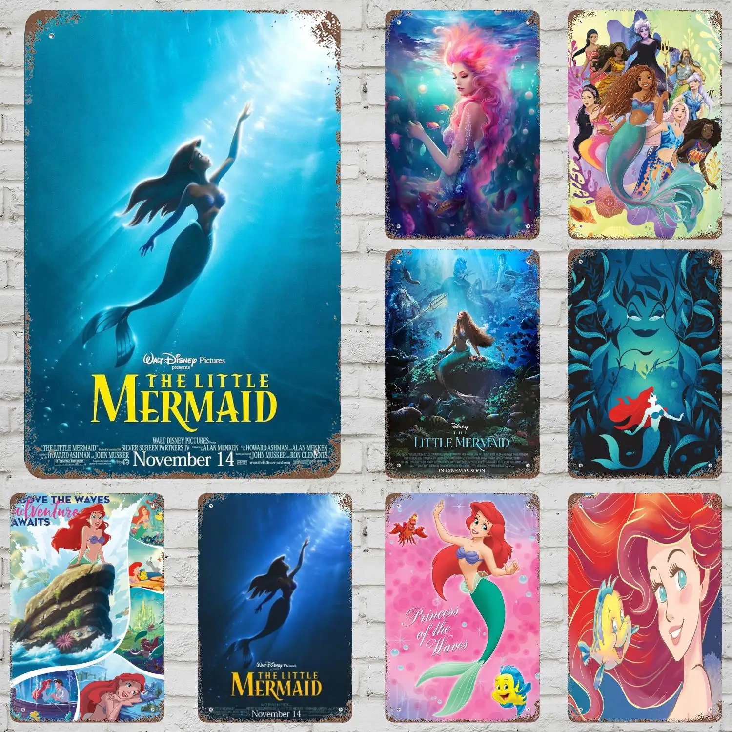 MINISO The Little Mermaid (2023) Decor Poster Vintage Tin Sign Metal Sign Decorative Plaque for Pub Bar Cave Wall Decoration
MINISO The Little Mermaid (2023) Decor Poster Vintage Tin Sign Metal Sign Decorative Plaque for Pub Bar Cave Wall Decoration