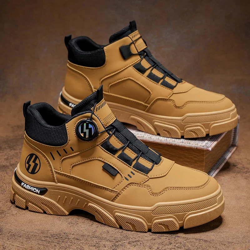 Men's High-Top Boots Autumn Winter Wear-Resistant Casual Sports Anti-Slip Shoes Comfortable Leather Upper PU Inner
Men's High-Top Boots Autumn Winter Wear-Resistant Casual Sports Anti-Slip Shoes Comfortable Leather Upper PU Inner