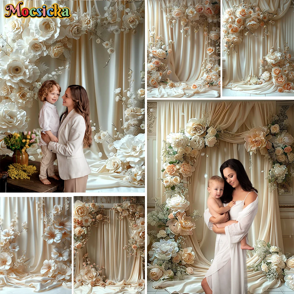 Mocsicka Cream White Floral Background for Maternity Baby Show Photography Curtain Backdrop Wedding Decor Adult Kid Photo Studio
Mocsicka Cream White Floral Background for Maternity Baby Show Photography Curtain Backdrop Wedding Decor Adult Kid Photo Studio