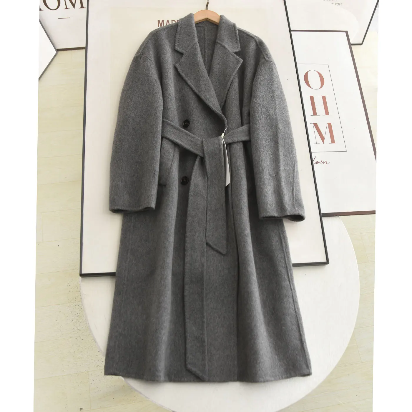 Ele ey Woolen Coat Double-Faced Tweed Long Sle Winter New Arrival Women's High Quali Faion Outerwear
Ele ey Woolen Coat Double-Faced Tweed Long Sle Winter New Arrival Women's High Quali Faion Outerwear