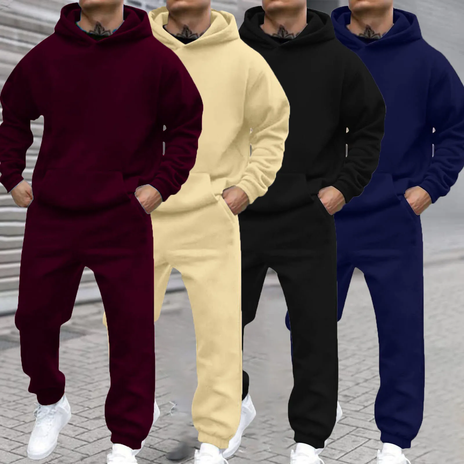 Simple Solid Color Style Autumn And Winter Latest Products Men's Hooded Sweatshirt And Pants Set Street Wear Collection Sets
Simple Solid Color Style Autumn And Winter Latest Products Men's Hooded Sweatshirt And Pants Set Street Wear Collection Sets