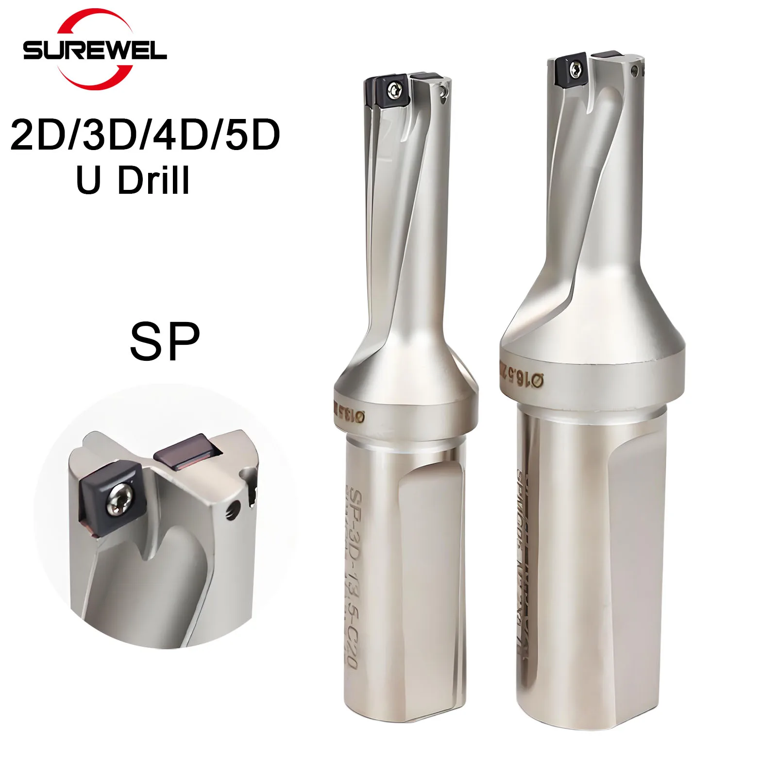 SUREWEL Сверло серии SP 2D 3D 4D 5D Сверлильное сверло U держатель для бурового сверления для металлического глубокого сверления ЧПУ, токарные станки
SUREWEL Сверло серии SP 2D 3D 4D 5D Сверлильное сверло U держатель для бурового сверления для металлического глубокого сверления ЧПУ, токарные станки