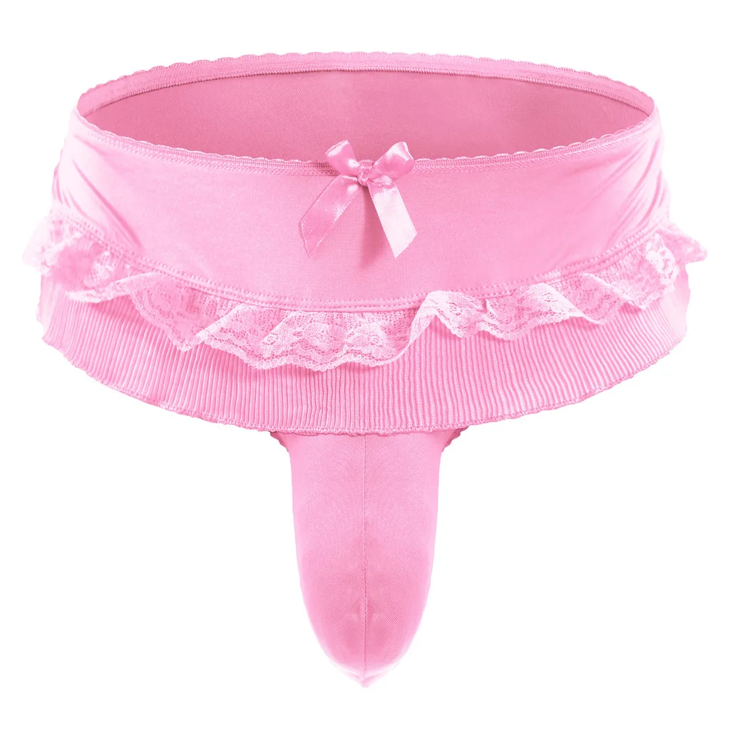 Sexy Men's Underwear Sissy Lace Ribbed Skirted T-back Bulge Pouch G-string Bowknot Elastic Low Waist Thongs Nightwear Underpants
Sexy Men's Underwear Sissy Lace Ribbed Skirted T-back Bulge Pouch G-string Bowknot Elastic Low Waist Thongs Nightwear Underpants