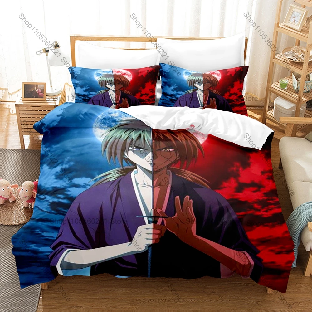 Samurai X Rurouni Kenshin Duvet Cover + 2 Pillowcases, Character Print Cozy Bedding for Japanese Animation Lovers
Samurai X Rurouni Kenshin Duvet Cover + 2 Pillowcases, Character Print Cozy Bedding for Japanese Animation Lovers