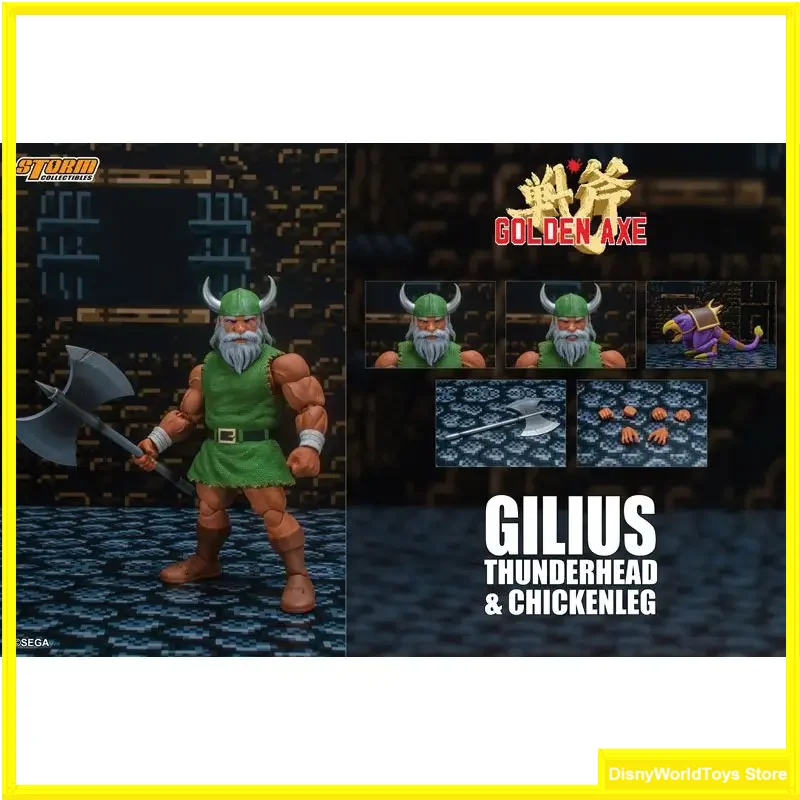 100% Original Storm Toys Golden Axe Gilius Thunderhead & Chicken Leg Set 1/12 In Stock Anime Action Collection Figures Model
100% Original Storm Toys Golden Axe Gilius Thunderhead & Chicken Leg Set 1/12 In Stock Anime Action Collection Figures Model