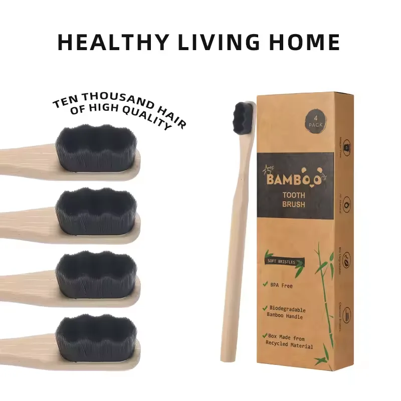 1PCS/4PCS Toothbrush for Adult Ultra Dense and 10000 S Biodegradable Bamboo Toothbrush Environmentally Friendly Natural Material
1PCS/4PCS Toothbrush for Adult Ultra Dense and 10000 S Biodegradable Bamboo Toothbrush Environmentally Friendly Natural Material