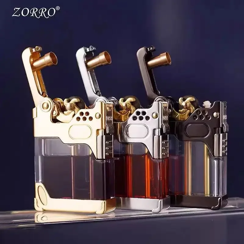 Zorro 833, металлическая зажигалка с керосином, прозрачная зажигалка для бензобака, креативное зажигание в один клик, горячее колесо, мужской подарок, уличный газовый инструмент
Zorro 833, металлическая зажигалка с керосином, прозрачная зажигалка для бензобака, креативное зажигание в один клик, горячее колесо, мужской подарок, уличный газовый инструмент