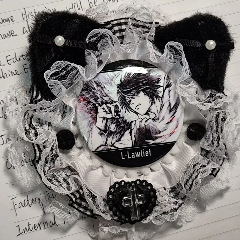 Cute Cat Ears Itabag Accessories Lace Ribbon Badge Holder Itabag Decoration fill Badge Holder Handmade Badge Rosette
Cute Cat Ears Itabag Accessories Lace Ribbon Badge Holder Itabag Decoration fill Badge Holder Handmade Badge Rosette