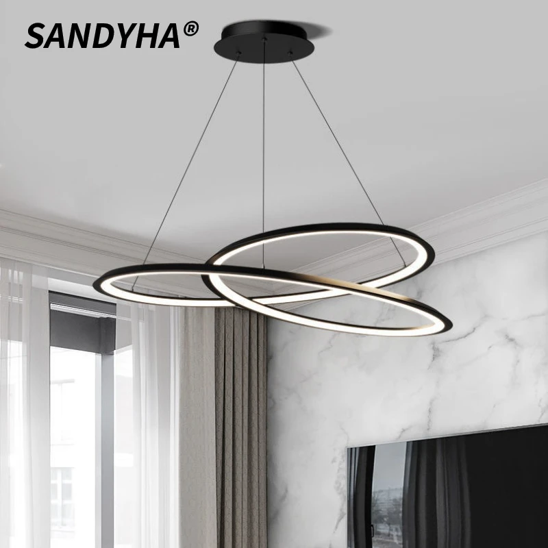 SANDYHA Современные минималистичные подвесные светильники Кольцевая потолочная люстра для украшения гостиной Светильники для спальни Светодиодная лампа
SANDYHA Современные минималистичные подвесные светильники Кольцевая потолочная люстра для украшения гостиной Светильники для спальни Светодиодная лампа
