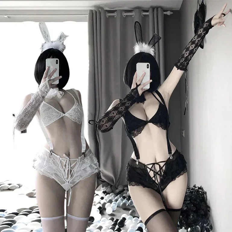 Sexy Lingerie Bunny Girl Uniform Mesh See-through Lace Bodysuit Bra Pany Braces Suit Exotic Customes Pajamas Night Wear Women
Sexy Lingerie Bunny Girl Uniform Mesh See-through Lace Bodysuit Bra Pany Braces Suit Exotic Customes Pajamas Night Wear Women