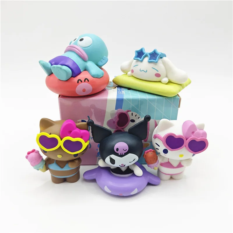 5Pcs Sanrio Action Figures Model Summer Swimsuit Collection Kitty White Kuromi Cinnamon Gashapon Collectible Blind Box Toy Gift
5Pcs Sanrio Action Figures Model Summer Swimsuit Collection Kitty White Kuromi Cinnamon Gashapon Collectible Blind Box Toy Gift