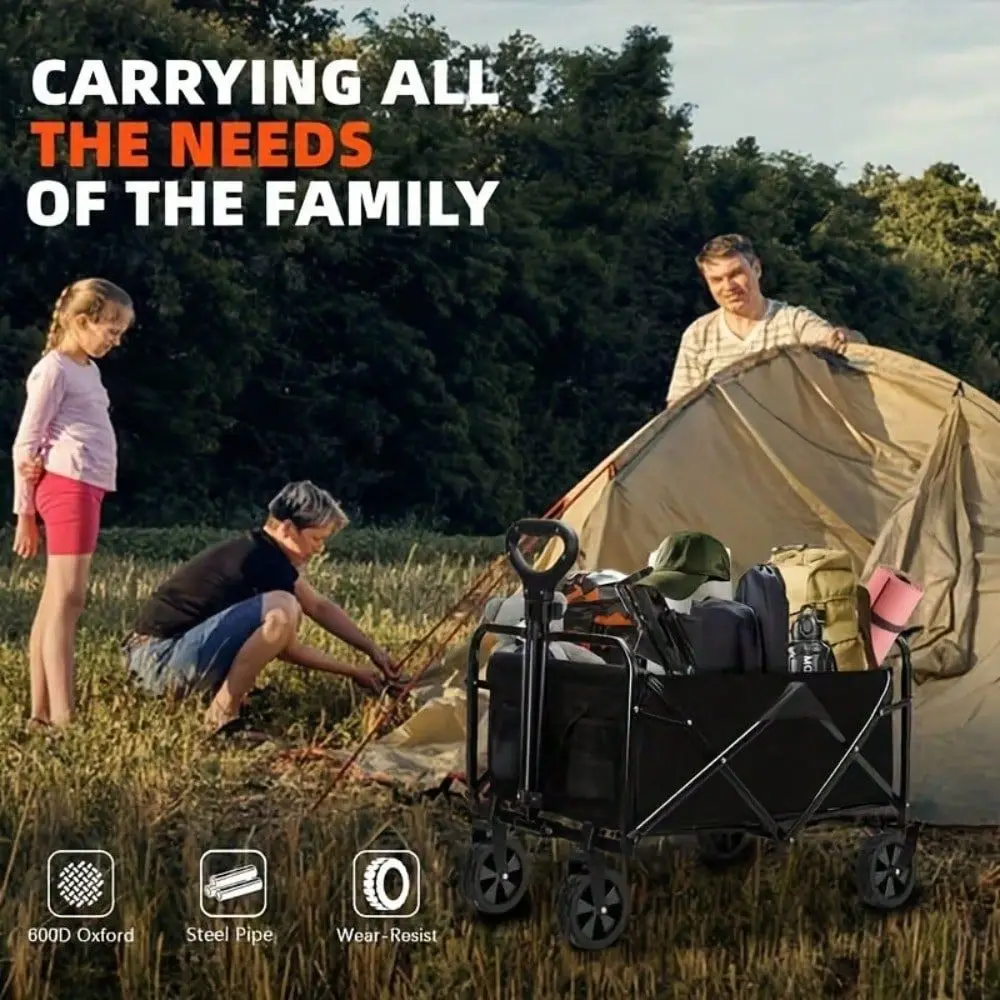 450 680 Lbs Capacity HeavyDuty AllTerrain Folding Cart Iron Frame And 600D Oxford Fabric, Foldable MultiPurpose Wagon For Campi
450 680 Lbs Capacity HeavyDuty AllTerrain Folding Cart Iron Frame And 600D Oxford Fabric, Foldable MultiPurpose Wagon For Campi