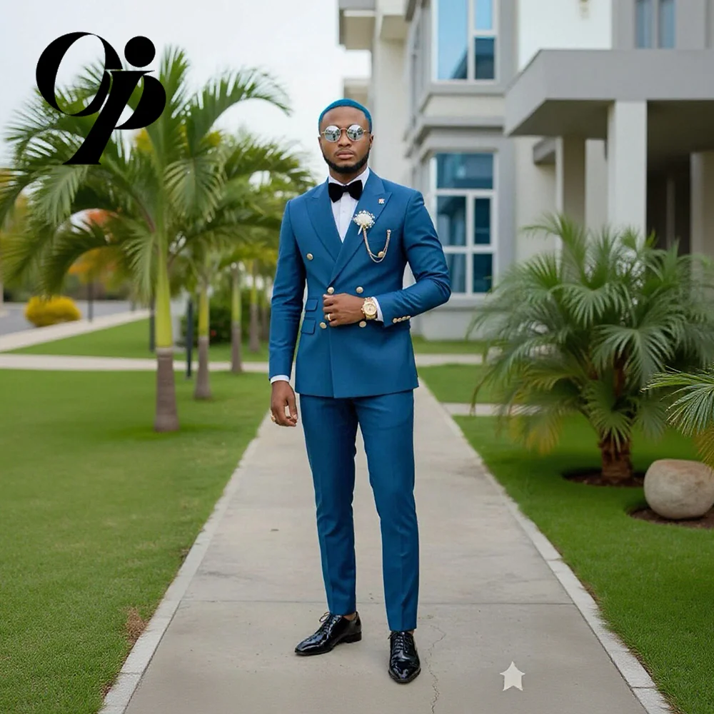 Elegant Formal Wear Men's Royal Blue 2-Piece Suit Slim Fit Traje para Hombre for Wedding Prom and Special Occasions
Elegant Formal Wear Men's Royal Blue 2-Piece Suit Slim Fit Traje para Hombre for Wedding Prom and Special Occasions