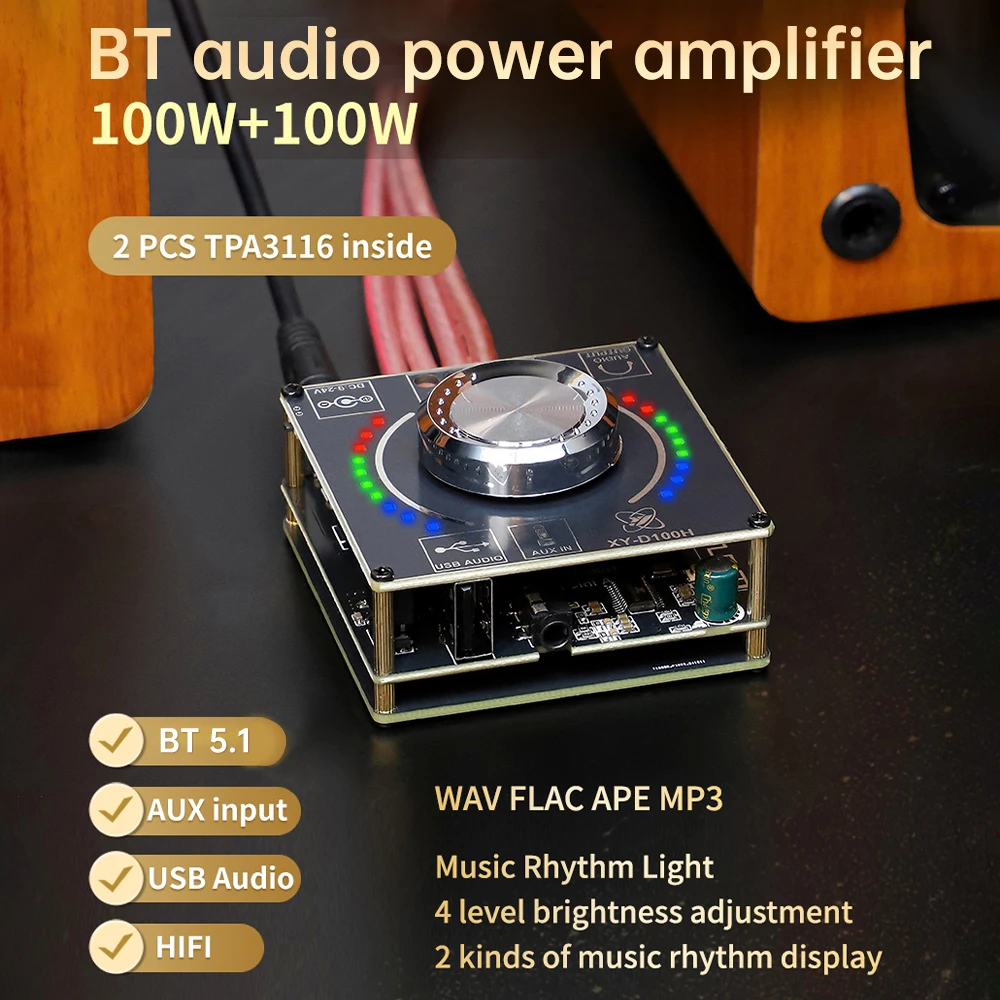 XY-D100H TPA3116 Цифровой усилитель Bluetooth 2,0 канала 100 Вт * 2 Hi-Fi стерео аудио модуль усилителя управление через приложение умный усилитель
XY-D100H TPA3116 Цифровой усилитель Bluetooth 2,0 канала 100 Вт * 2 Hi-Fi стерео аудио модуль усилителя управление через приложение умный усилитель