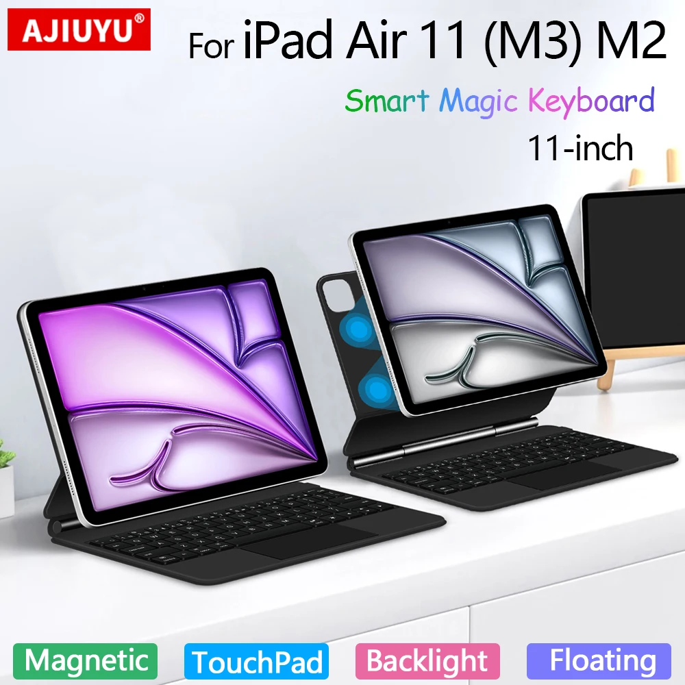 Волшебная клавиатура с подсветкой для iPad Air 11 дюймов M3 2025 A3266 Air 6-го поколения M2 11 "A2902 Магнитная плавающая клавиатура с трекпадом
Волшебная клавиатура с подсветкой для iPad Air 11 дюймов M3 2025 A3266 Air 6-го поколения M2 11 "A2902 Магнитная плавающая клавиатура с трекпадом