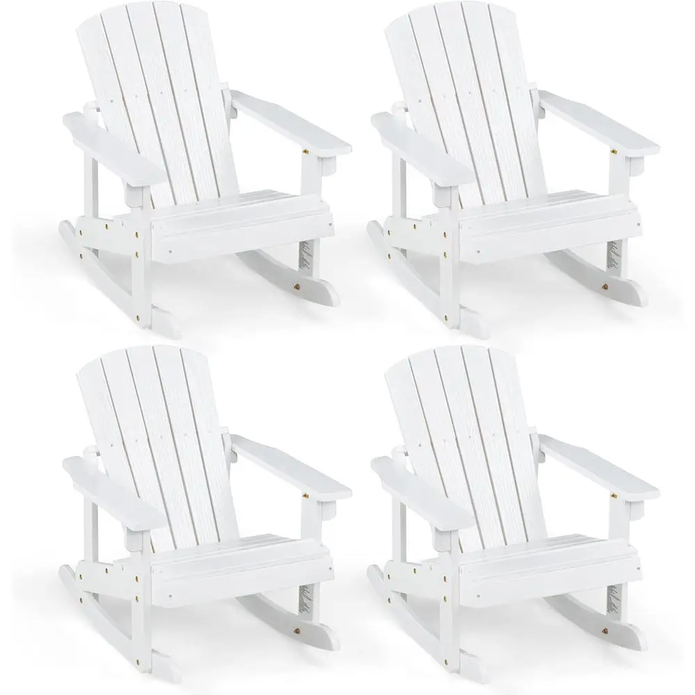 Set of 4 Kids Outdoor Wooden Rocking Chairs with Slatted Seats, Smooth Rocking, 300lbs Capacity, Suitable for Porch, Backyard, P
Set of 4 Kids Outdoor Wooden Rocking Chairs with Slatted Seats, Smooth Rocking, 300lbs Capacity, Suitable for Porch, Backyard, P