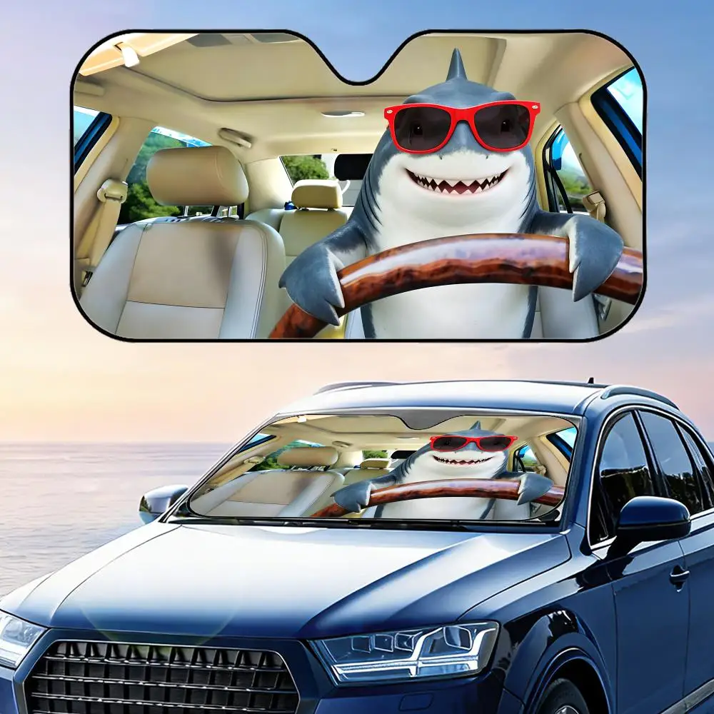 Shark Driving Sun Visor Reusable Aluminum Foil Windshield UV Protection Heat Insulation Cover Foldable Sun Visor Shade
Shark Driving Sun Visor Reusable Aluminum Foil Windshield UV Protection Heat Insulation Cover Foldable Sun Visor Shade