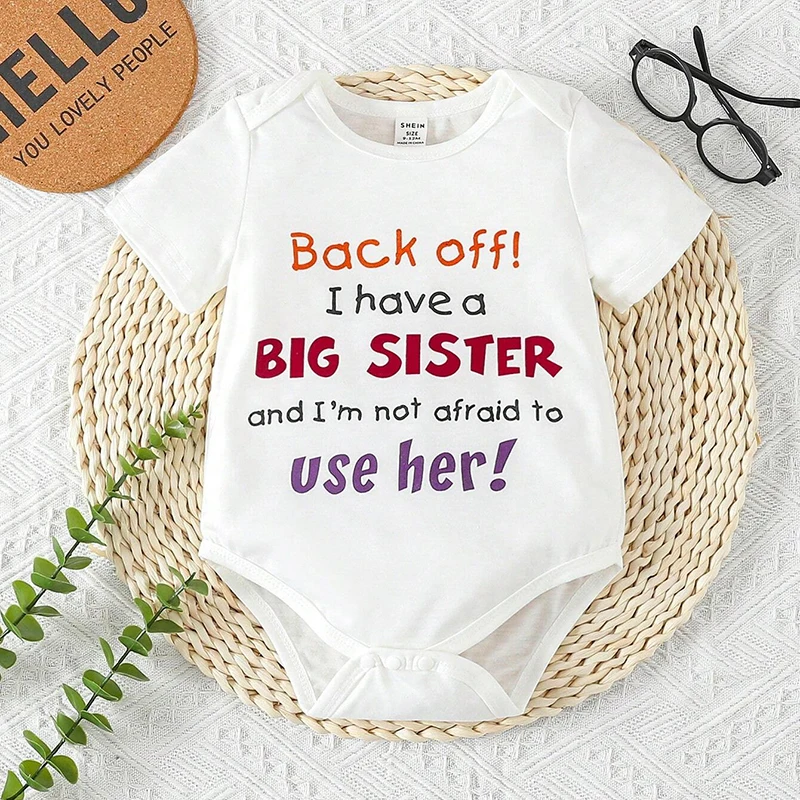 Baby Girls' Bodysuit Back Off I Have A Big Sister Letter Print Bodysuit
Baby Girls' Bodysuit Back Off I Have A Big Sister Letter Print Bodysuit