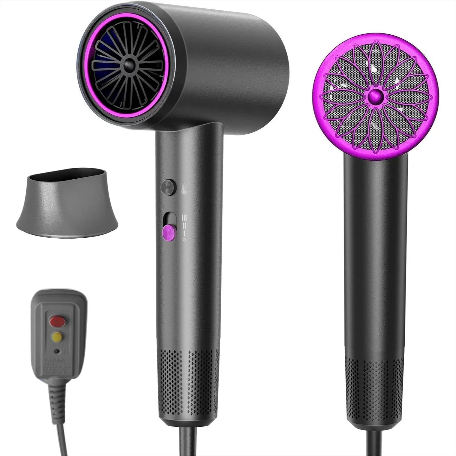 110000 RPM High Speed Hair Dryer with 200M Negative Ions, Fast Drying Low Noise Thermo-Control, Secure Lock Nozzle for Travel
110000 RPM High Speed Hair Dryer with 200M Negative Ions, Fast Drying Low Noise Thermo-Control, Secure Lock Nozzle for Travel