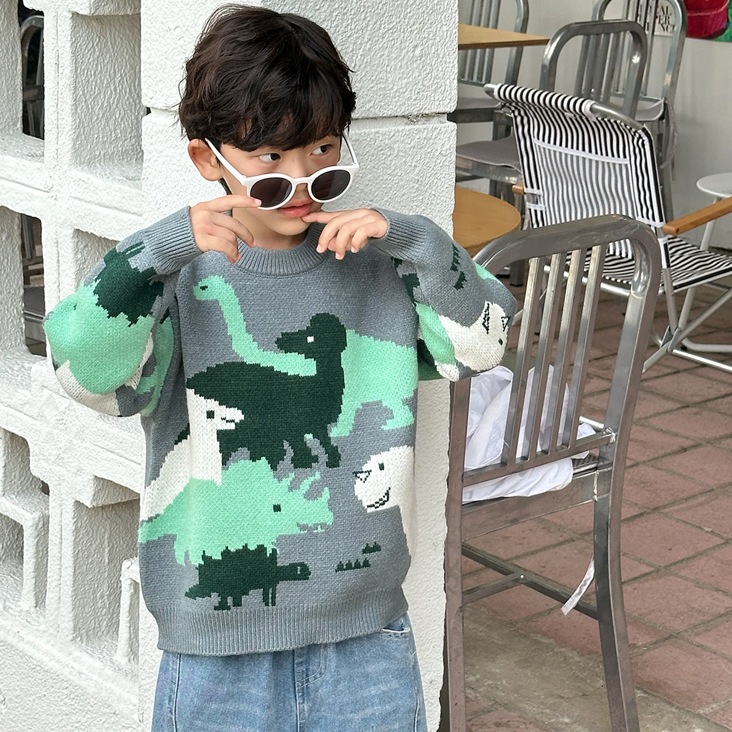 2 To 11 Years Children Spring Autumn Sweater with Dinosaurs For Baby Boys Lovely Cartoon Knitted Clothing Kids Cute Knitwear
2 To 11 Years Children Spring Autumn Sweater with Dinosaurs For Baby Boys Lovely Cartoon Knitted Clothing Kids Cute Knitwear