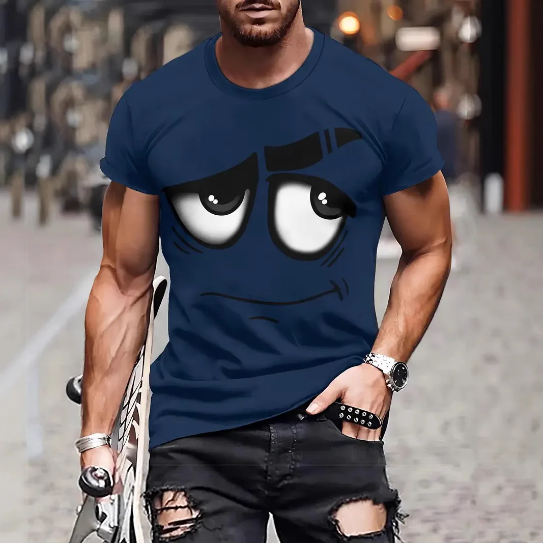 Summer street funny 3D digital printed cartoon pattern loose breathable short sleeved casual T-shirt for men
Summer street funny 3D digital printed cartoon pattern loose breathable short sleeved casual T-shirt for men