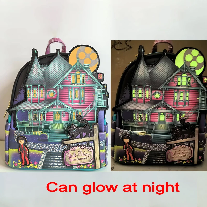 Coraline Laika House Backpack Luminous Mini Anime Peripheral Fashion Casual Backpack Outing Bag For Girl Birthday Gift
Coraline Laika House Backpack Luminous Mini Anime Peripheral Fashion Casual Backpack Outing Bag For Girl Birthday Gift