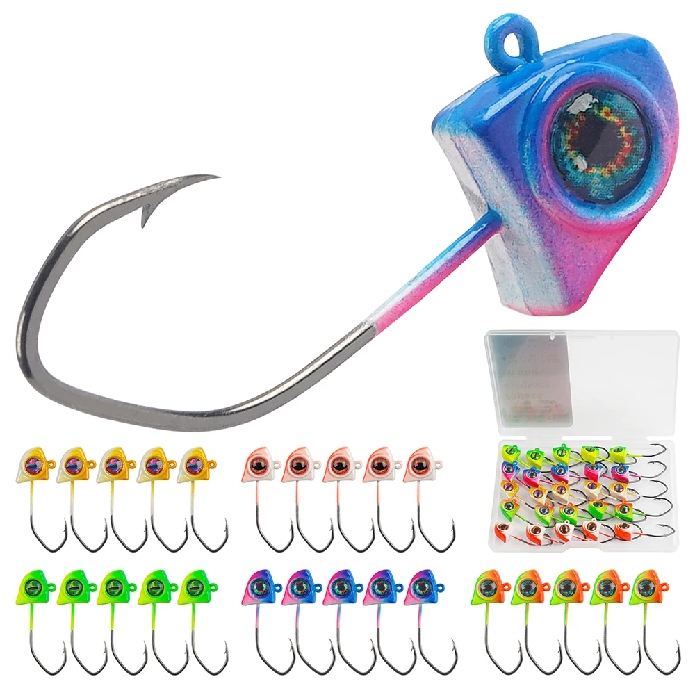 25Pcs Swimbait Jig Heads Saltwater Crappie Jig Heads Fishing Hooks High Carbon Steel Minnow Fishing Jigs Heads for Bass Trout
25Pcs Swimbait Jig Heads Saltwater Crappie Jig Heads Fishing Hooks High Carbon Steel Minnow Fishing Jigs Heads for Bass Trout
