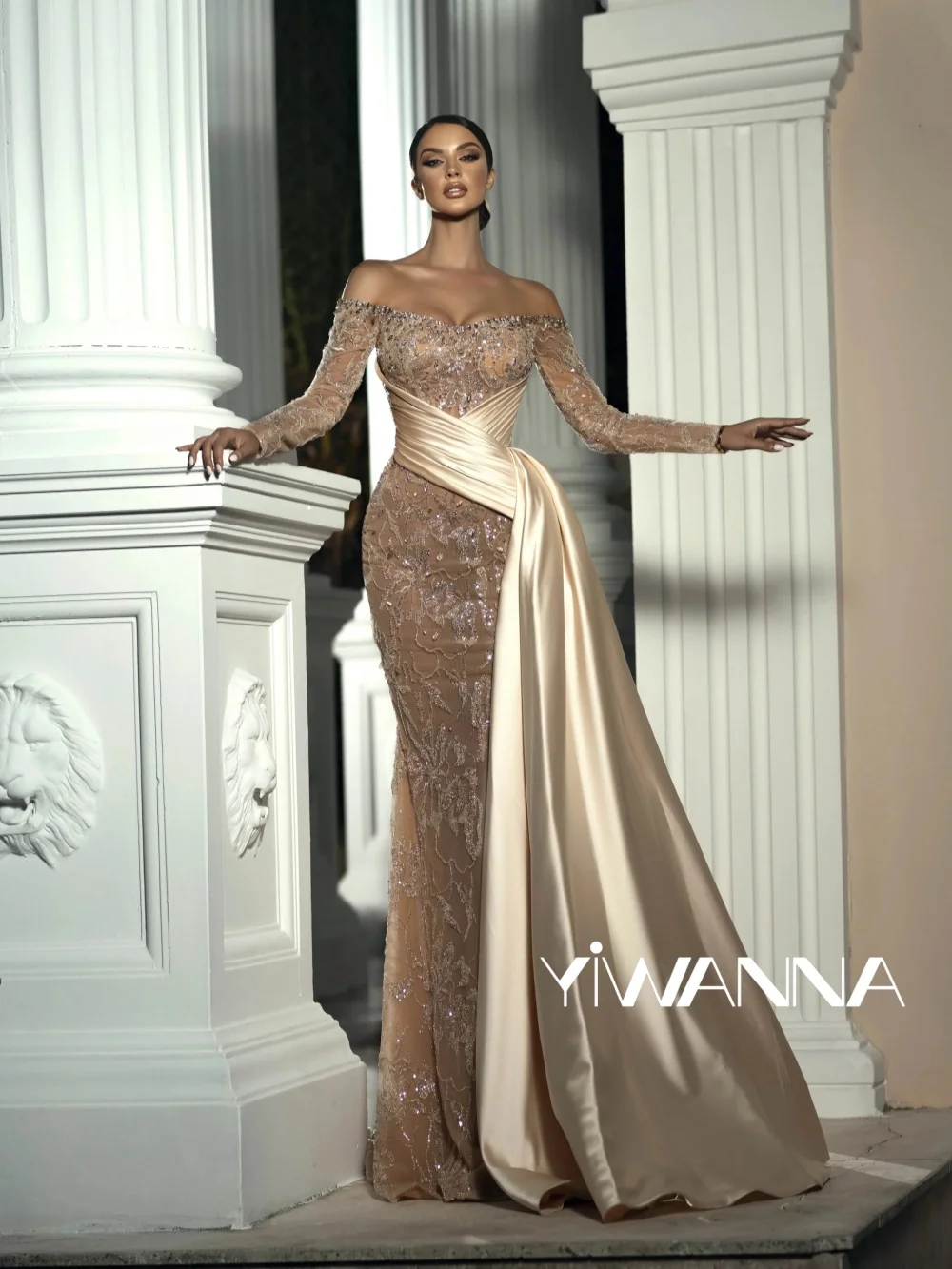 Shimmery Embroidery Beaded Evening Dress Lace Off Shoulder Mermaid Wedding Party Gown New Customized Exquisite Prom Dresses
Shimmery Embroidery Beaded Evening Dress Lace Off Shoulder Mermaid Wedding Party Gown New Customized Exquisite Prom Dresses