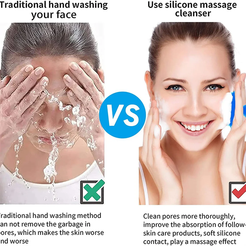 Manual Facial Cleaning Brush for Men and Women, Silicone Facial Cleanser, Whole Body Cleaner, Blackheads Clean
Manual Facial Cleaning Brush for Men and Women, Silicone Facial Cleanser, Whole Body Cleaner, Blackheads Clean