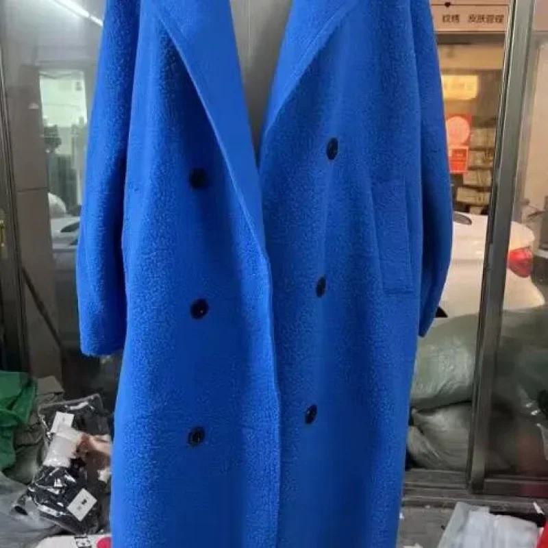 Blue plush integrated coat imitation lamb wool autumn and winter coat women's loose medium and long thickened Hepburn style
Blue plush integrated coat imitation lamb wool autumn and winter coat women's loose medium and long thickened Hepburn style