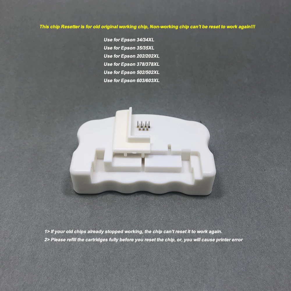 Chip Resetter Empty Refillable Ink Cartridge No Chip for Epson 202XL T02G1 T02H1 T02H2 T02H3 T02H4
Chip Resetter Empty Refillable Ink Cartridge No Chip for Epson 202XL T02G1 T02H1 T02H2 T02H3 T02H4